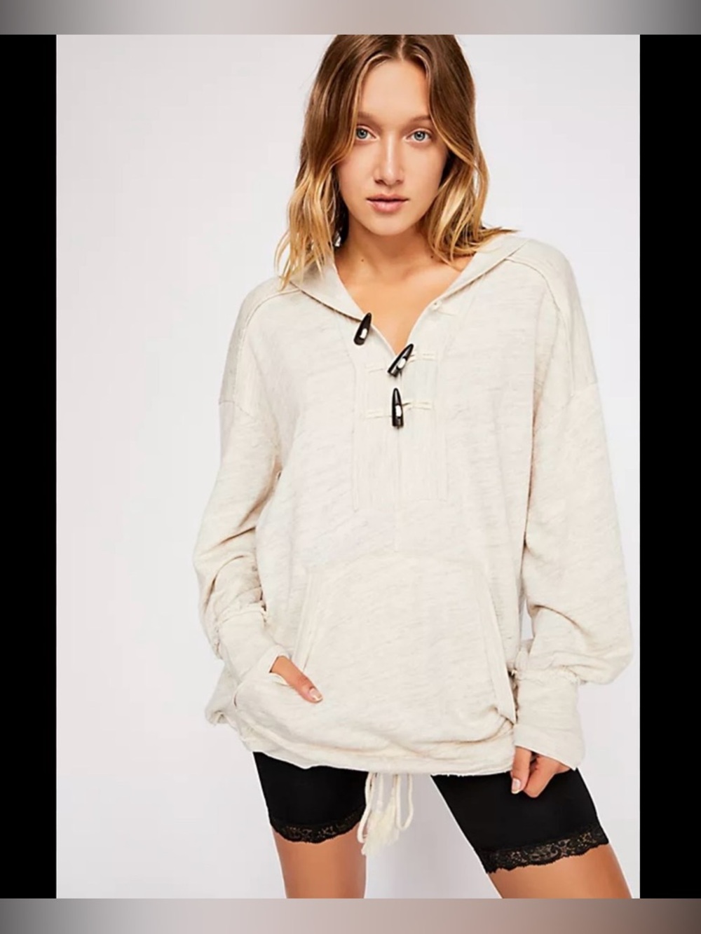 Free people beach arrival hoodie pullover boho women's S
